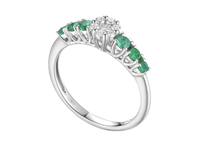 Anneau I Gioielli del Sole Femme in Or blanc Smeraldo 0.28 Ct MR91693S - MR91693S